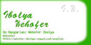 ibolya wehofer business card